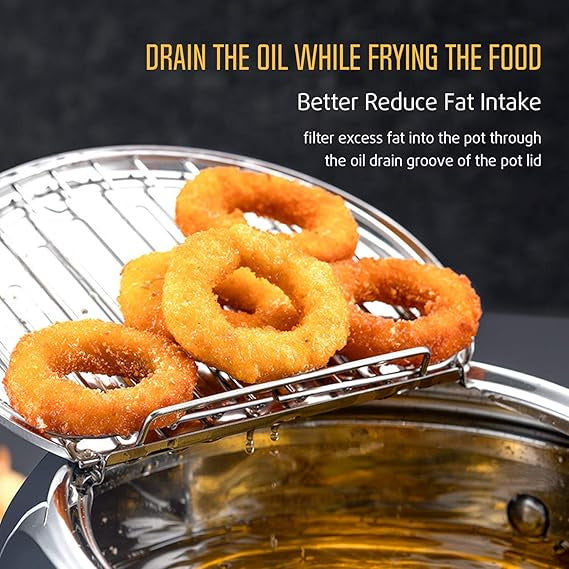 حلة قلي ستانلس ستيل مع ترمومتر