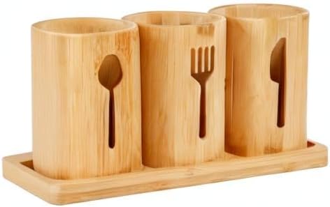 طقم صفاية معالق خشب بامبو