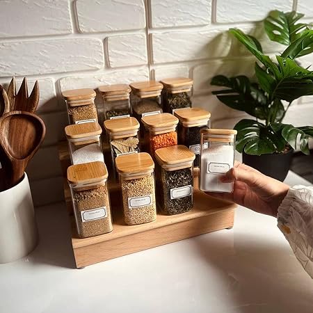 سلم خشب منظم للتوابل