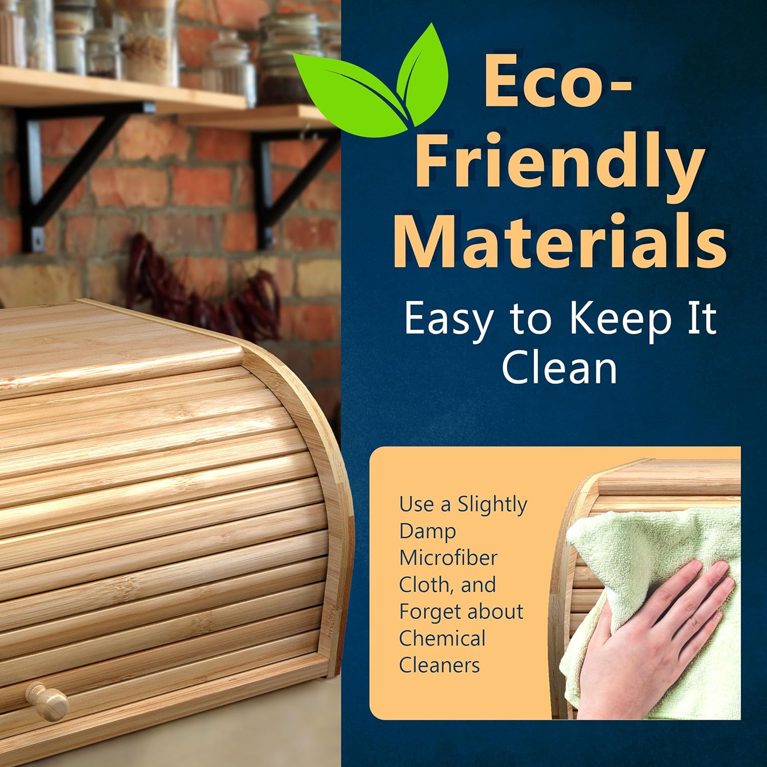 عياشة خبز (صندوق تخزين خبز) مصنوعة من خيزران طبيعي عالي الجودة