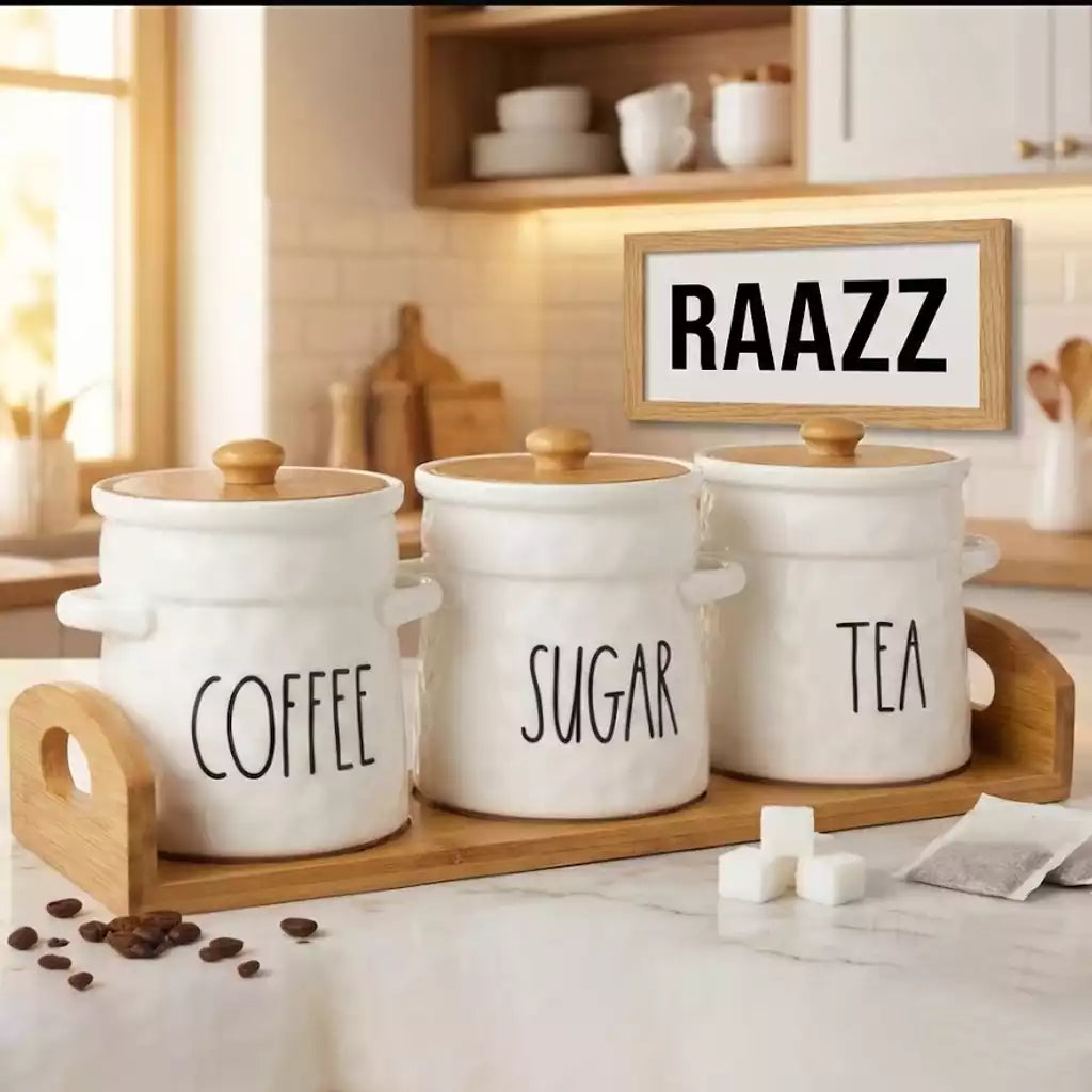 طقم برطمانات خشب