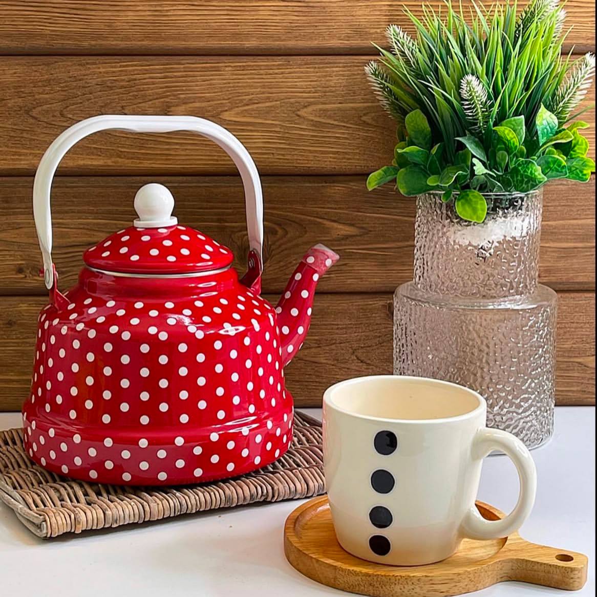 براد صاج منقط بتصميم كلاسيكي أنيق – سعة 2.5 لتر