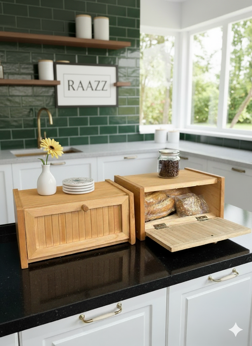 صندوق خشب طبيعي