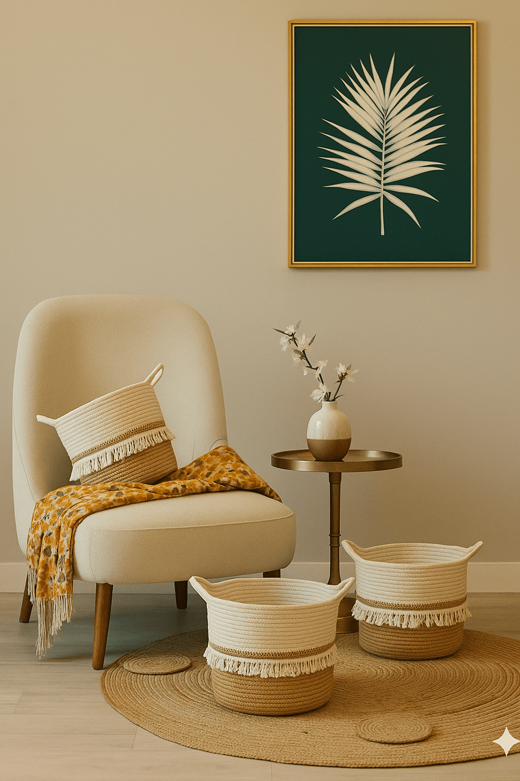 سلال تخزين قطنية منسوجة