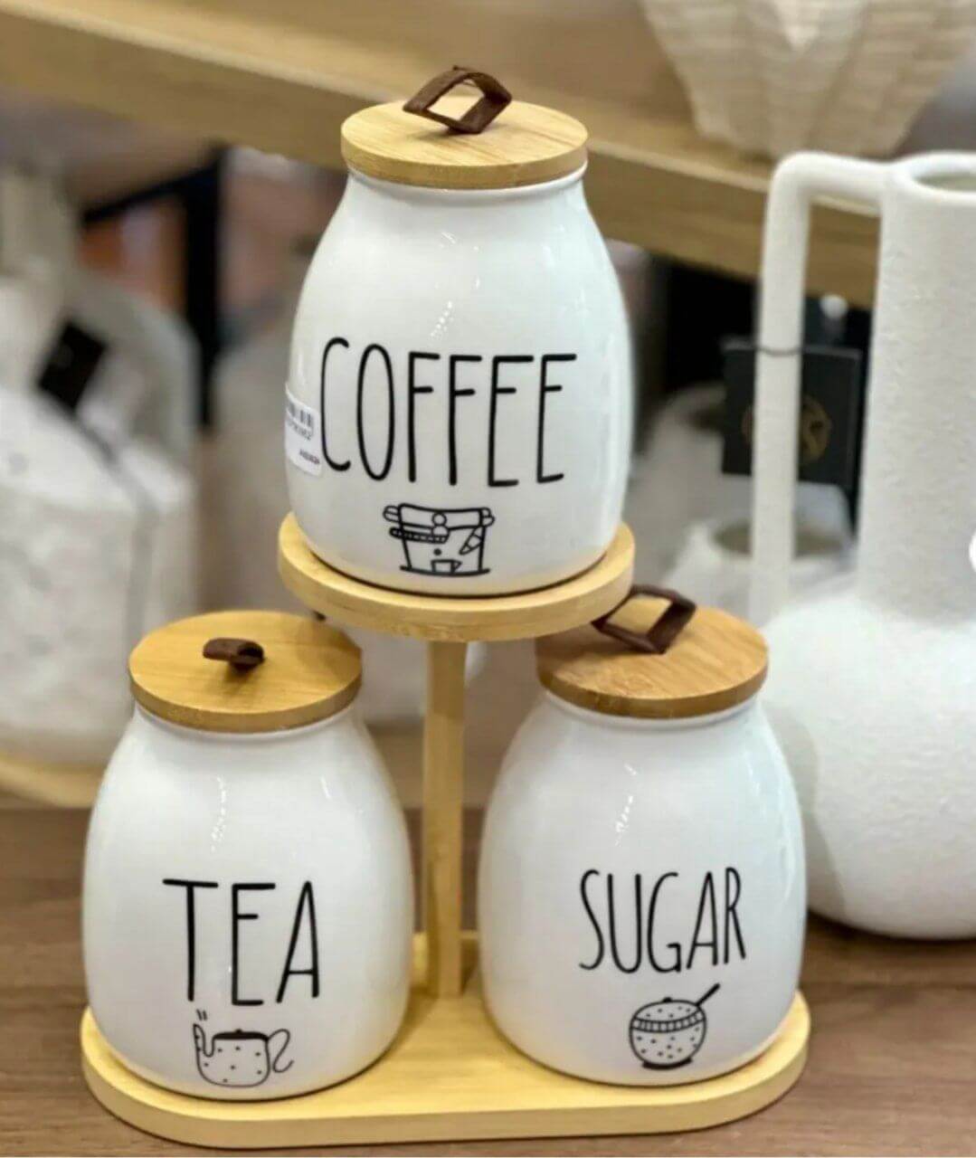 برطمانات قهوة شاي سكر 